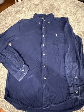 Ralph Lauren Dark Navy Button-Down Polo Shirt